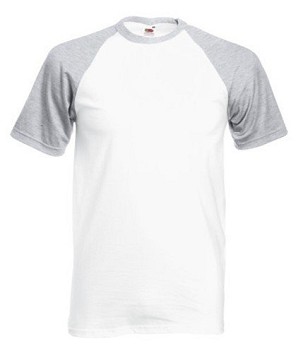 Fruit of the Loom, Baseball T, muška pamučna dvobojna majica kratkih rukava, belo-teget, 2XL