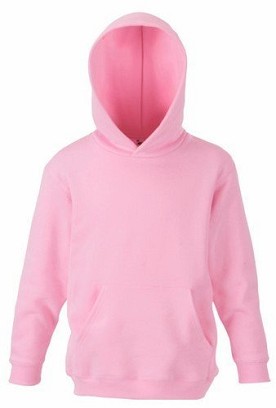 Fruit Of The Loom, Kids Premium Hooded Sweat, duks sa kapuljačom za decu, roza, 14-15