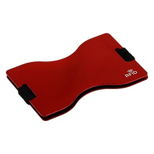 SHIELD, card holder with rfid protection, red