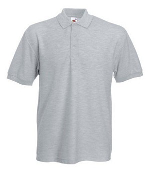 Fruit of the Loom, 65/35 Heavy Polo, Men's Polo Shirt, Ash Gray, 2XL