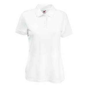 Fruit of the Loom, 65/35 Ladies Polo, polo majica za žene, bela, XS