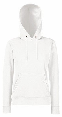Fruit Of The Loom, Ladies Classic Hooded Sweat, duks sa kapuljačom za žene, bela, M