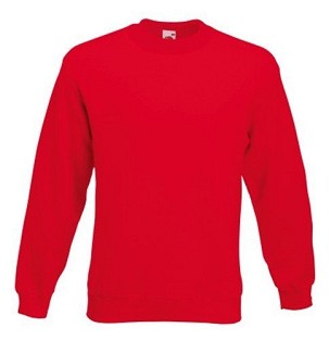 Fruit of the Loom, Premium Set-in Sweat, klasični premium muški duks, ,crvena S