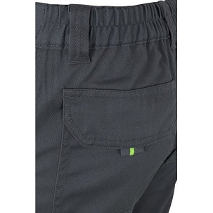 VL ZEUS LARGE. Two-tone, multi-pocket stretch trousers (240g/m²), in cotton (46%), EME (38%) and polyester (16%)