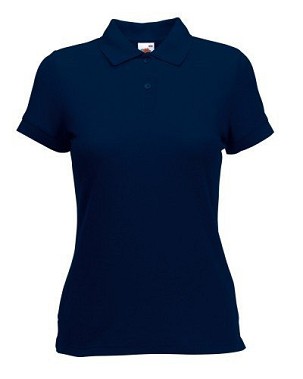 Fruit of the Loom, 65/35 Ladies Polo, women's polo shirt, dark navy, XS