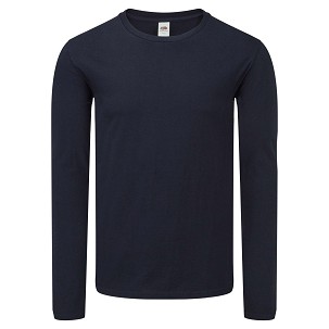 Fruit of the Loom, ICONIC 150 CLASSIC LS, pamučna majica dugih rukava, tamno teget boje