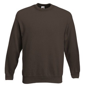 Fruit of the Loom, Premium Set-in Sweat, klasični premium muški duks, čokoladna, S