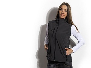 FEEDBACK WOMEN, ženski softšel prsluk, tamno sivi