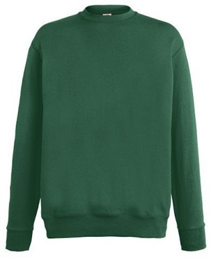Fruit of the Loom, Lightweight Set-in Sweat, klasični lagani muški duks, šumsko zelena, M