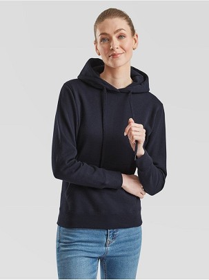 Fruit Of The Loom, Ladies Classic Hooded Sweat, duks sa kapuljačom za žene, tamno teget, L