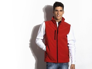 FEEDBACK MEN, unisex softshell bodywarmer red
