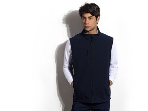 FEEDBACK MEN, men's softshell vest, blue