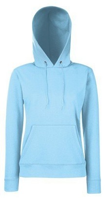 Fruit Of The Loom, Ladies Classic Hooded Sweat, duks sa kapuljačom za žene,nebesko plava , M