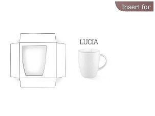 B1, Uložak kutije BOXY for šolju LUCIA, beli