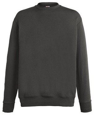 Fruit of the Loom, Lightweight Set-in Sweat, klasični lagani muški duks, svetlo grafit, S