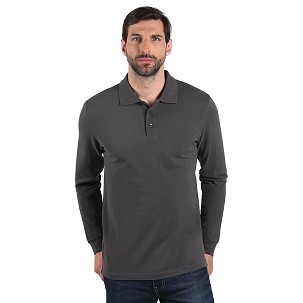 AZZURRO II LSL, long sleeved polo shirt, 180 g/m2, dark gray