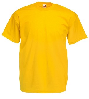 Fruit of the Loom, Valueweight, Men's Cotton T-shirt, Sunflower Yellow, S