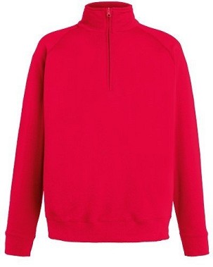Fruit Of The Loom Fruit Of The Loom Lightweight Zip Neck Sweat, Light Sweat, Sweat, Light Sweat