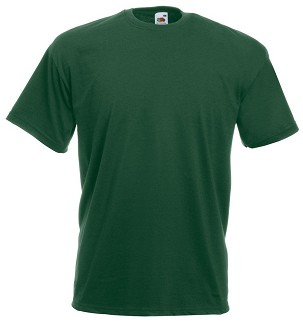 Fruit of the Loom, Valueweight, Men's Cotton T-shirt, bottle Green, L