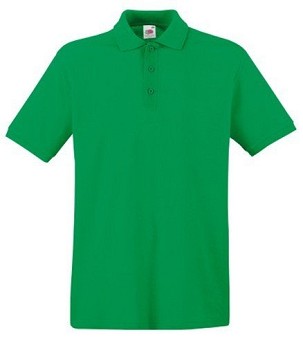 Fruit of the Loom, Premium Polo, premium polo shirt for men, kelly green,  M