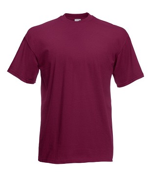 Fruit of the Loom, Valueweight, Men's Short Sleeve Cotton T-shirt, Burgundy, M