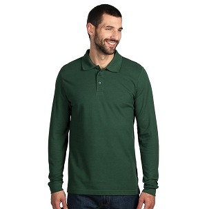 AZZURRO II LSL, long sleeved polo shirt, 180 g/m2, forest green