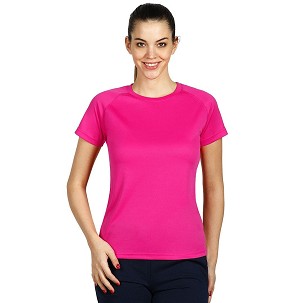 RECORD LADY, women's t-shirt, 100% polyester, fuchsia