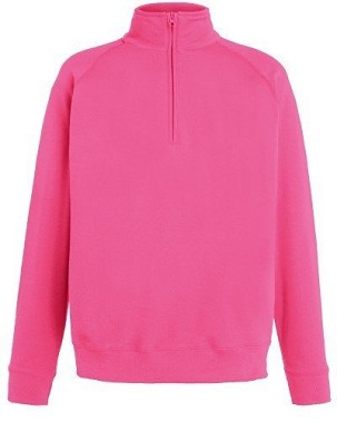 Fruit Of The Loom Fruit Of The Loom Lightweight Zip Neck Sweat, Light Sweat, Sweat, Light Sweat
