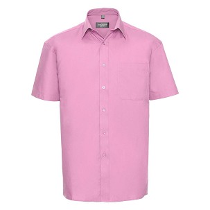 RUSSELL men's short sleeve shirt PURE COTTON POPLIN