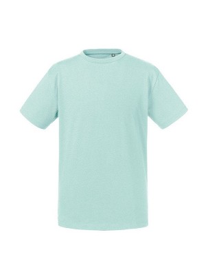 Russell Pure Organic dečija majica, aqua, 14-15