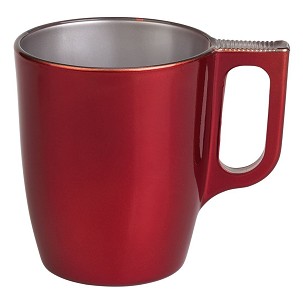 FLASHY, luminarc mug, metallic finish, 250 ml, red