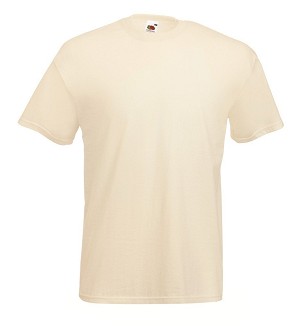 Fruit of the Loom, Valueweight, men's cotton T-shirt, natural, S