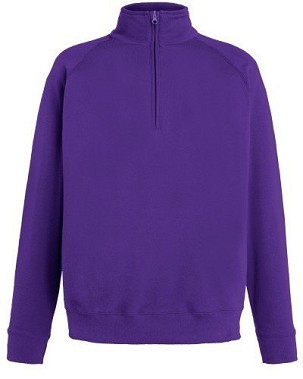 Fruit Of The Loom Fruit Of The Loom Lightweight Zip Neck Sweat, Light Sweat, Sweat, Light Sweat