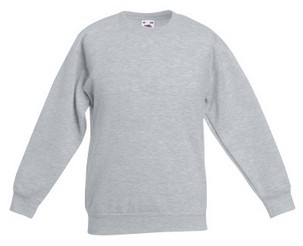 Fruit Of The Loom, Kids Classic Set-in Sweat, duks za decu, pepeljasto siva, 7-8