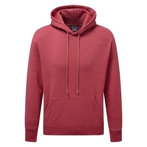 Fruit of the Loom, PREMIUM HOODED SWEAT, duks sa kapuljačom, retro melirana burgundi