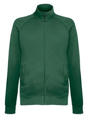 Fruit of the Loom, Lightweight Sweat Jacket, lightweight sweater jacket, forest green, 2XL