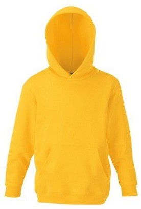 Fruit Of The Loom, Kids Classic Hooded Sweat, duks za decu sa kapuljačom, suncokret žuta, 12-13
