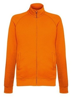 Fruit of the Loom, Lightweight Sweat Jacket, lagani duks sa cibzarom, narandžasta, XL