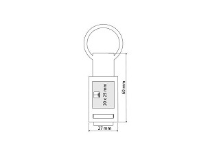 YOGI, metal key holder, blue