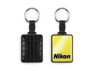 DOMINGO, plastic keyring, black