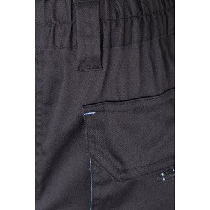 VL FIDES. Two-tone, multi-pocket stretch trousers (240g/m²), in cotton (46%), EME (38%) and polyester (16%)