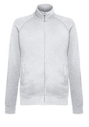 Fruit of the Loom, Lightweight Sweat Jacket, lagani duks sa cibzarom, pepeljasto siva, 2XL