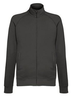 Fruit of the Loom, Lightweight Sweat Jacket, lagani duks sa cibzarom, svetlo grafit, S