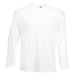 Fruit of the Loom, Valueweight, muška pamučna majica dugih rukava, bela, 2XL