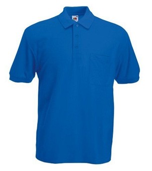 Fruit of the Loom, 65/35 Pocket Polo, polo majica za muškarcem sa džepom, royal plava, L