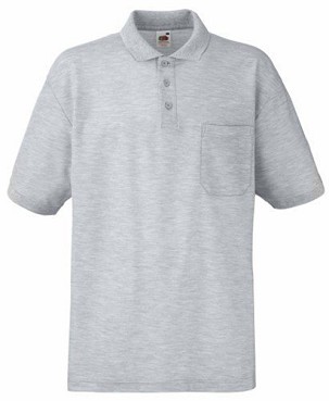 Fruit of the Loom, 65/35 Pocket Polo, polo majica za muškarcem sa džepom, pepeljasto siva, M