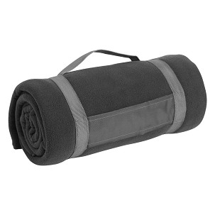 BLANKET, ćebence of brušenog polara, 220 g/m2, tamno sivo
