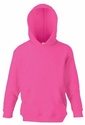 Fruit Of The Loom, Kids Classic Hooded Sweat, duks za decu sa kapuljačom, fuksija, 14-15