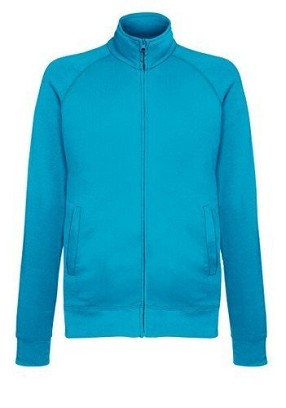 Fruit of the Loom, Lightweight Sweat Jacket, lagani duks sa cibzarom, azurno plava, XL