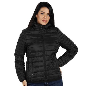 RINO HOODY WOMEN, women's hooded jacket, black